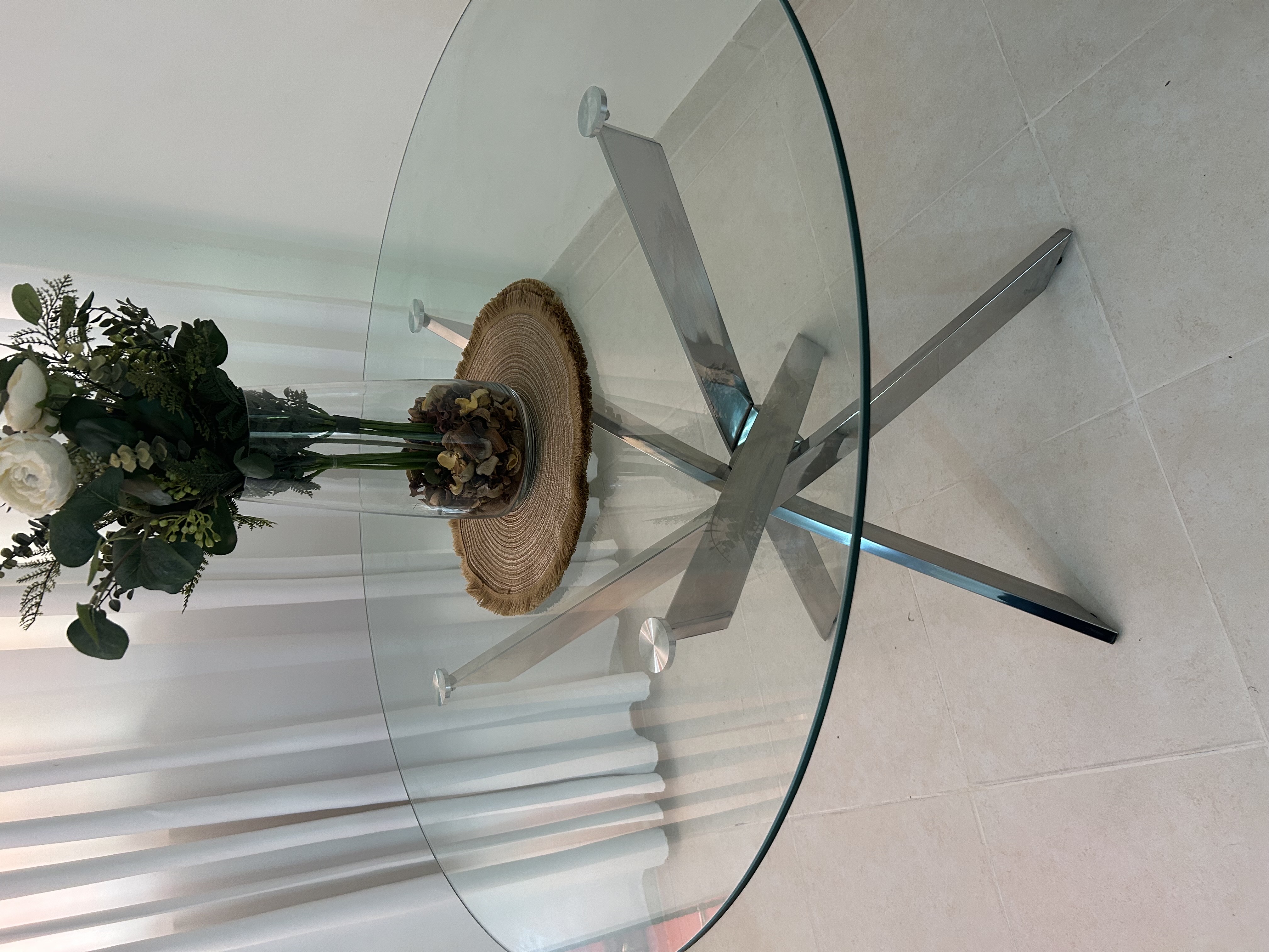 muebles y colchones - Mesa de comedor en cristal moderna 3