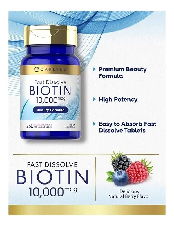 Salud y Equipamiento Médico - Biotina | 10000 Mcg | 250 Uds 4