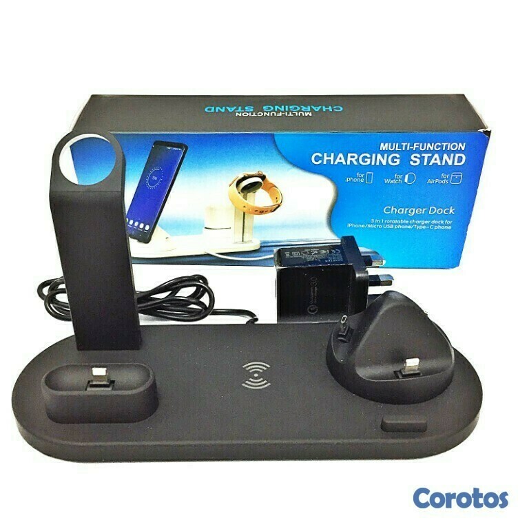 accesorios para electronica - Estación de carga multifuncional 3 en 1, carga tu reloj, audifonos y telefono 5