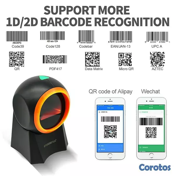 equipos profesionales - Lector de Codigo de Barras 2D estandar Escaner de Codigos escritorio Desktop 5