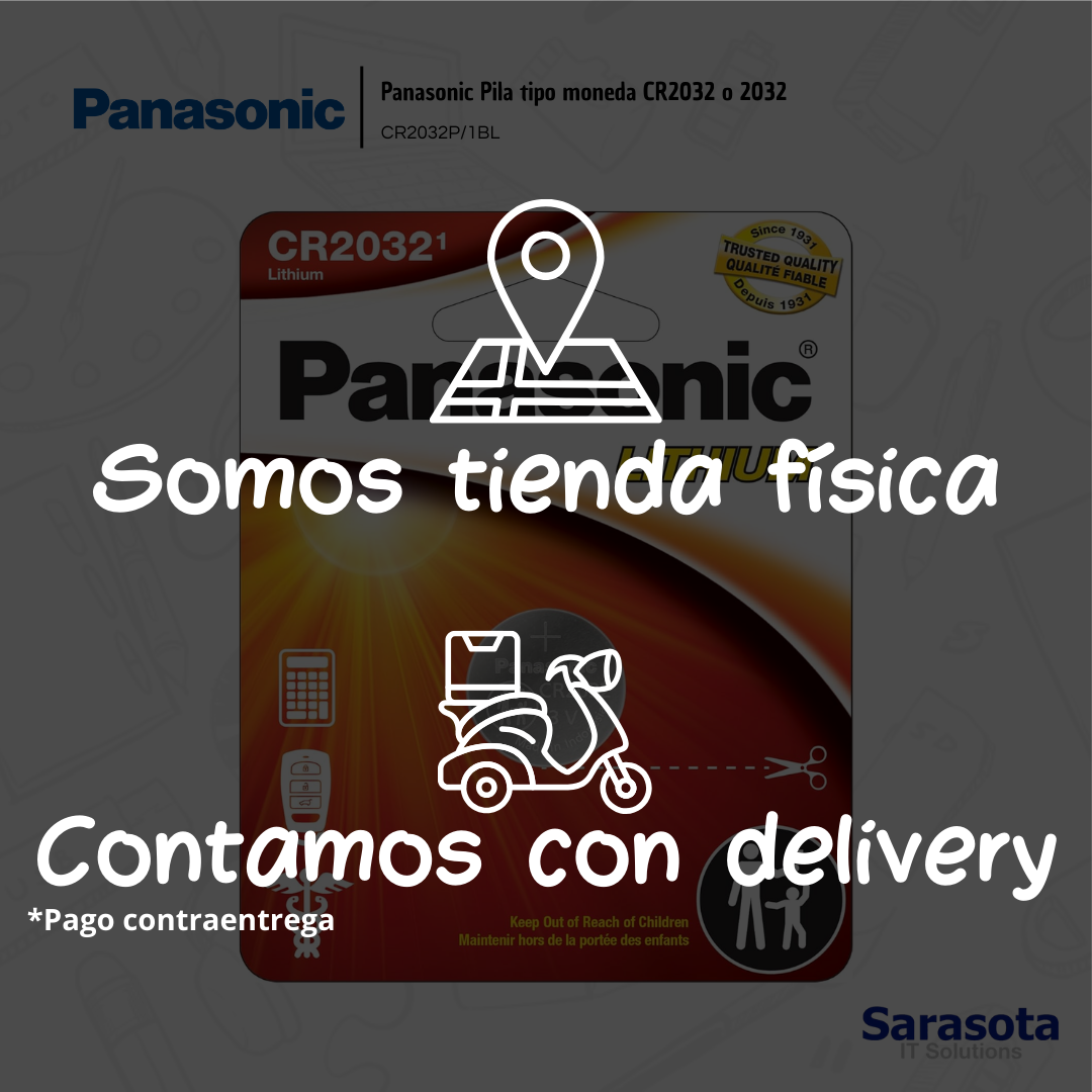 accesorios para electronica - Pila de litio tipo moneda CR2032 o 2032 Panasonic 1
