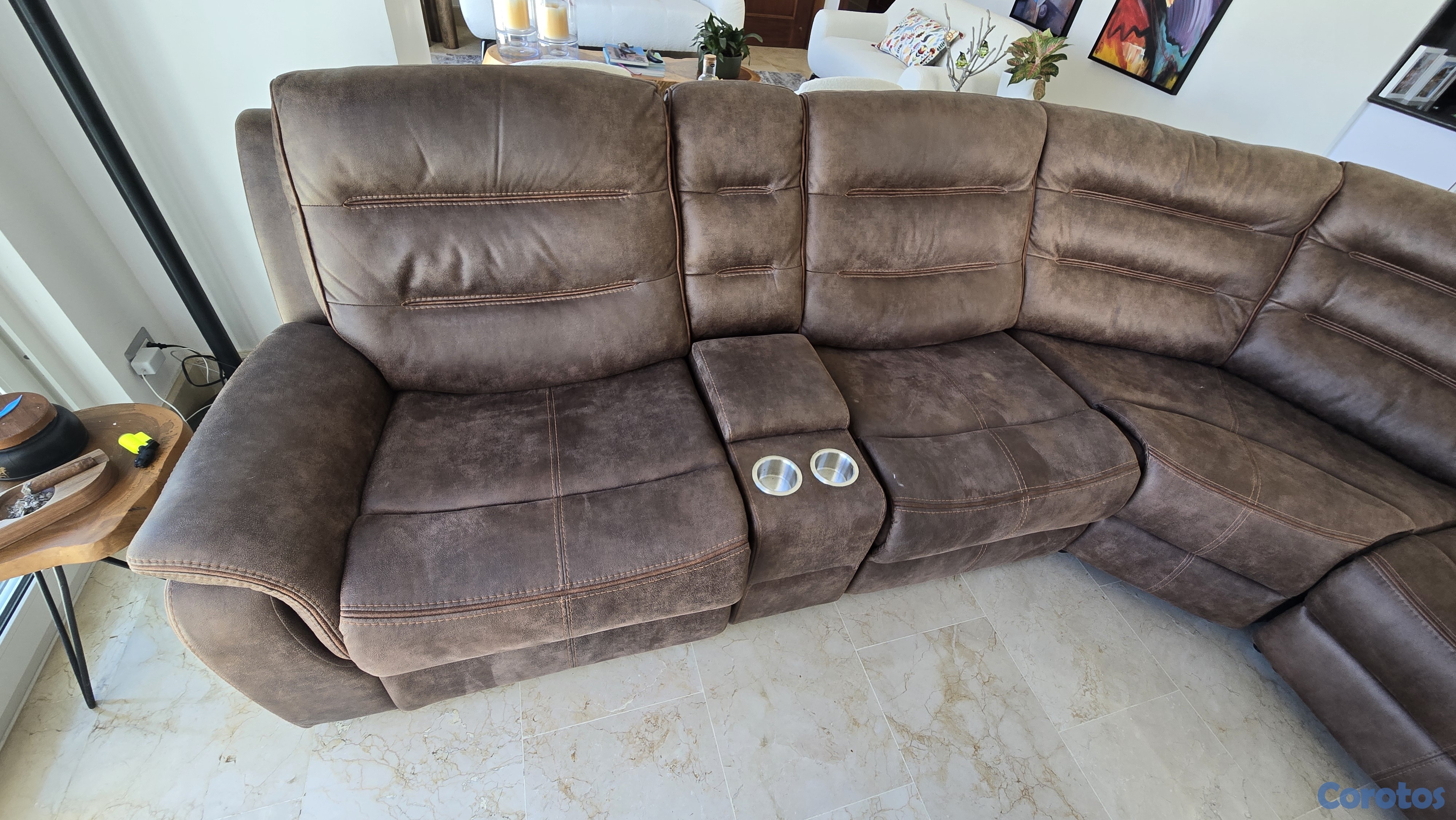 muebles y colchones - Juego sofa seccionado reclinables 2