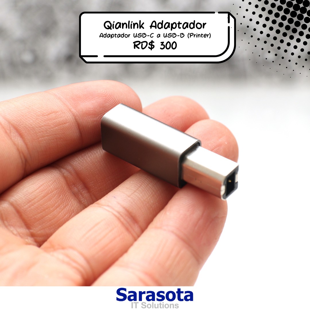 accesorios para electronica - Adaptador de USB-C a USB-B (Printer) marca Qianlink