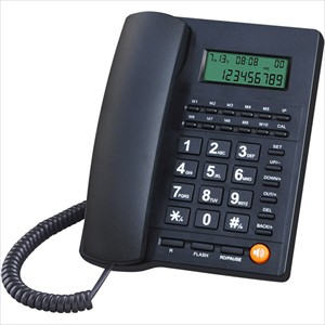 electrodomesticos - Teléfono fijo de escritorio con cable y botón grande para Family Office y Hotel 2
