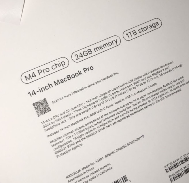 computadoras y laptops - MacBook Pro 14” M4 Pro 24GB/1TB Space Black  2