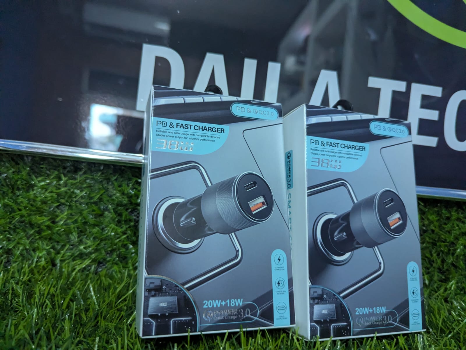 celulares y tabletas - cargador de carro doble tipoc y usb  1