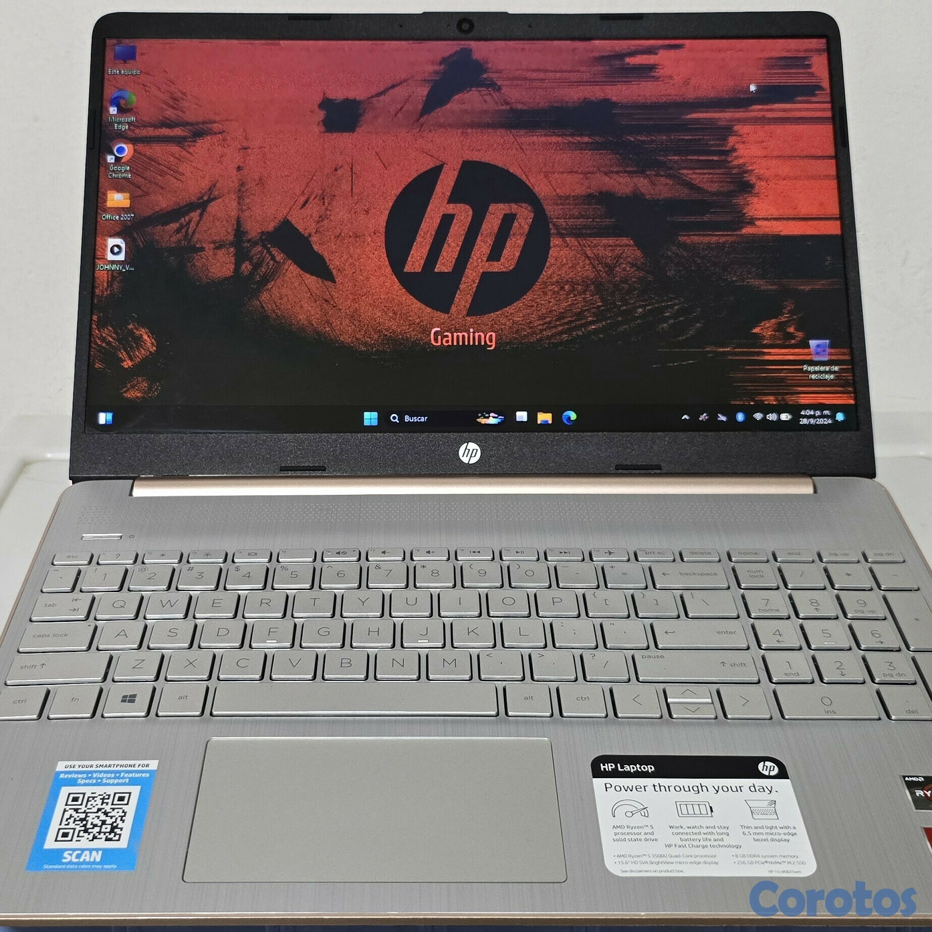 computadoras y laptops - laptop hp 15 Pulg Ryzen 5 Ram 16gb ddr4 Disco 256gb SSD Doble Video Grafico  1