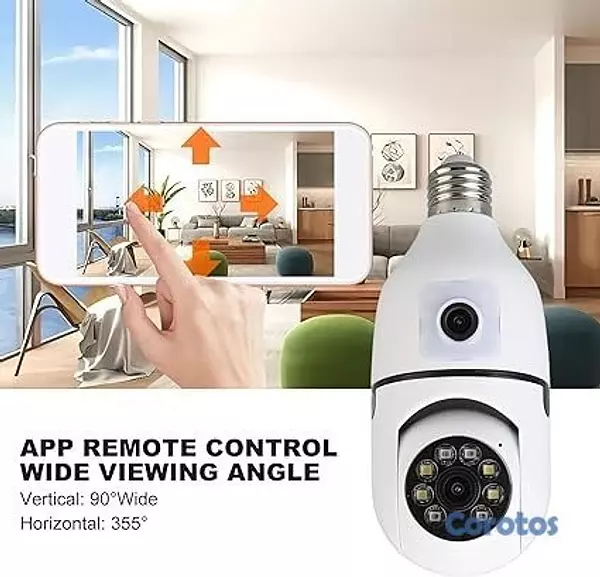 otros electronicos - Cámara Tipo Bombillo Doble V380: Seguridad intelig 3