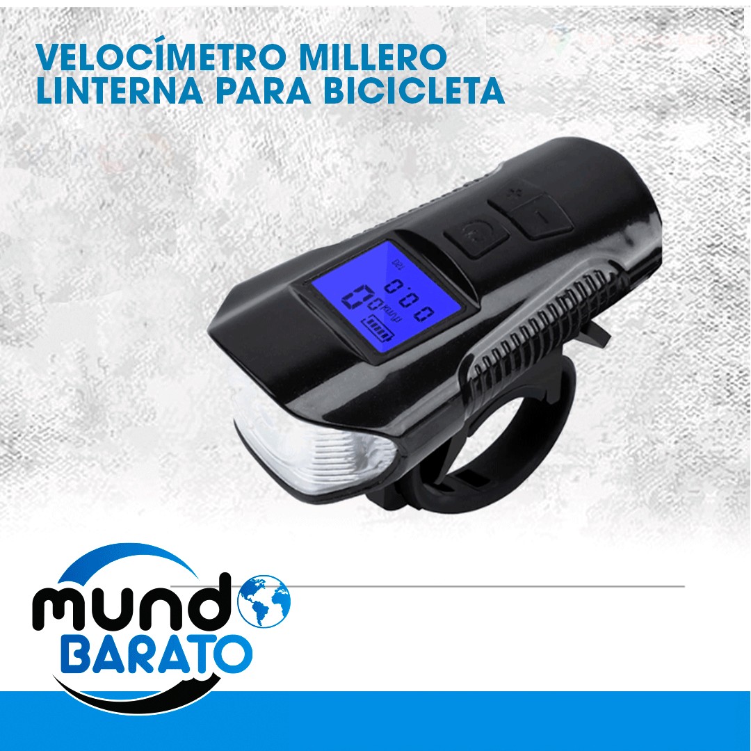 bicicletas y accesorios - Velocímetro millero para bicicleta, recargable por USB, con pantalla, Linterna.