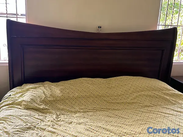 muebles y colchones - juego de habitación king en Caoba 4