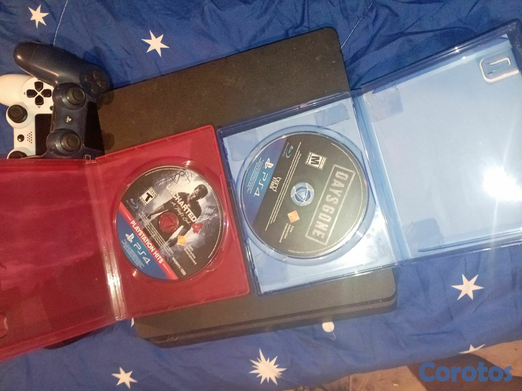 consolas y videojuegos - Ps4 slim 4 controles y 7 juegos  3