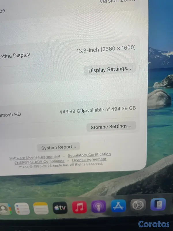 computadoras y laptops - MacBook Pro13 2020 M1 3.2ghz 8gb ram, 512ssd 6