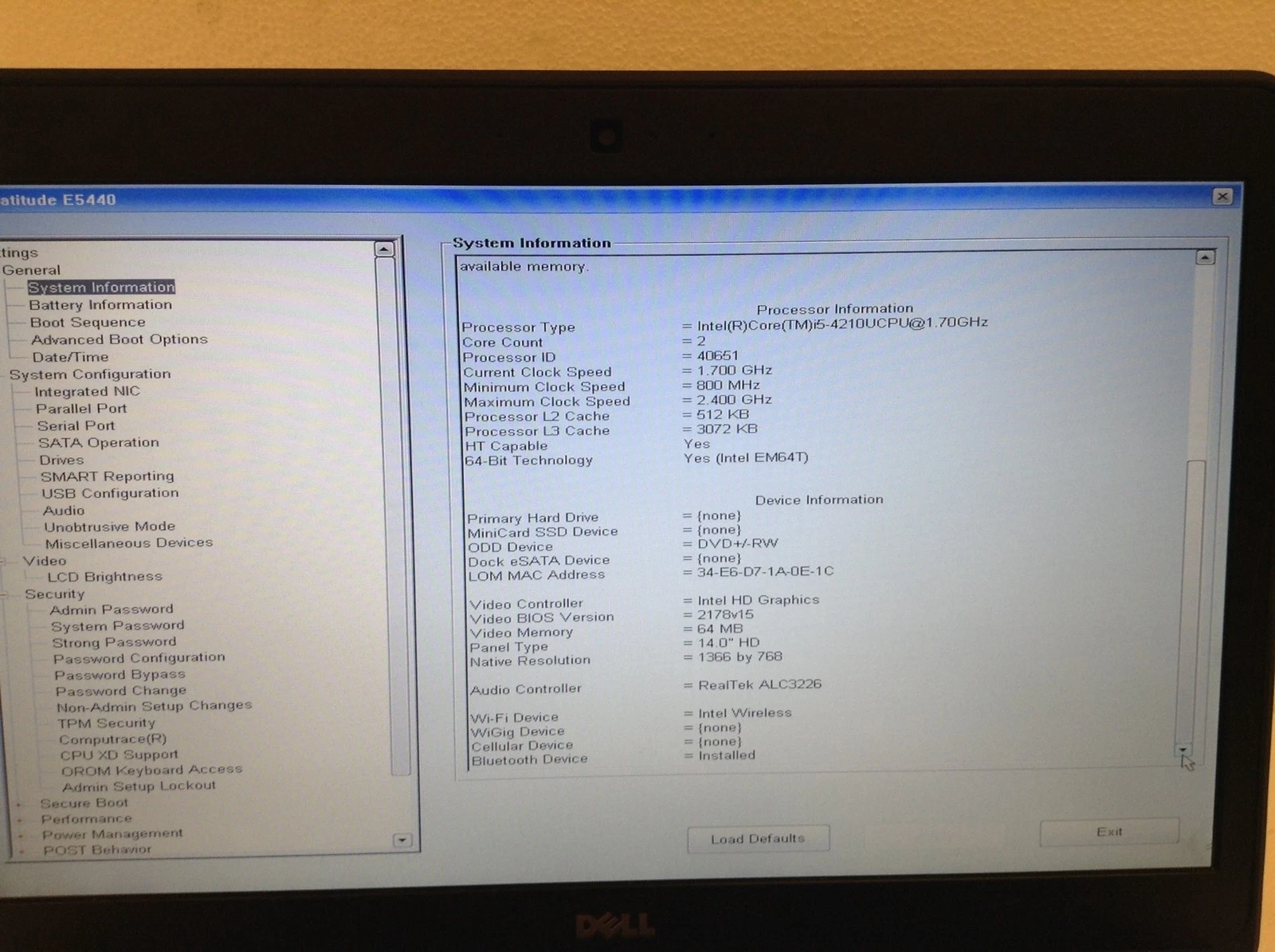 computadoras y laptops - Laptop Dell E5440 | Core i5 | 8GB RAM | 120 GB SSD 8
