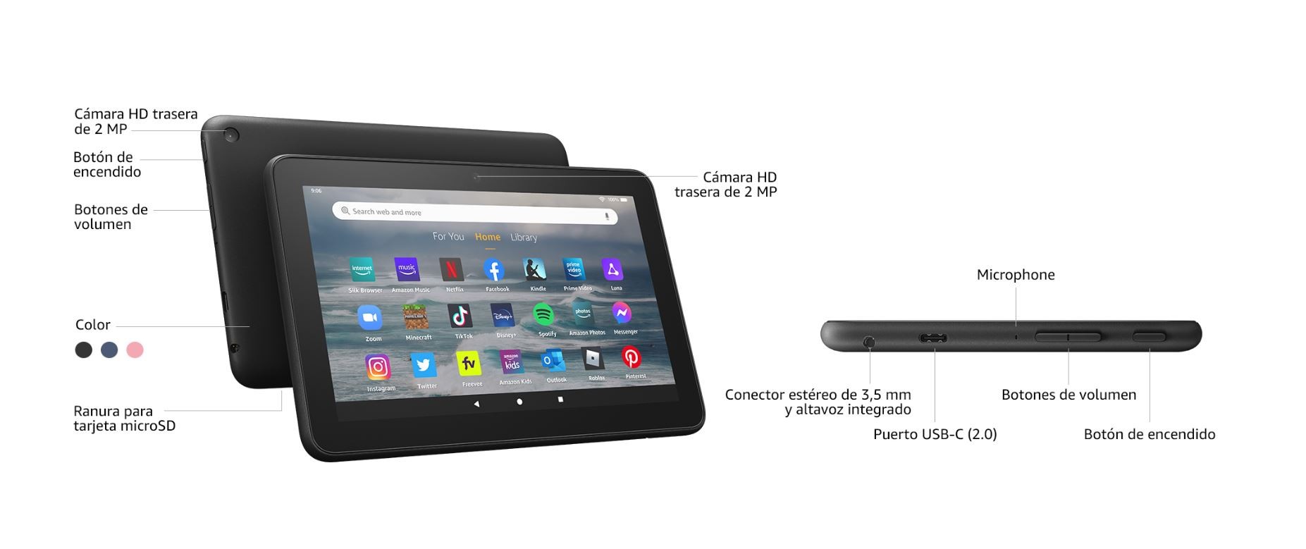 celulares y tabletas - TABLET AMAZON FIRE 7" 2022 16GB 4