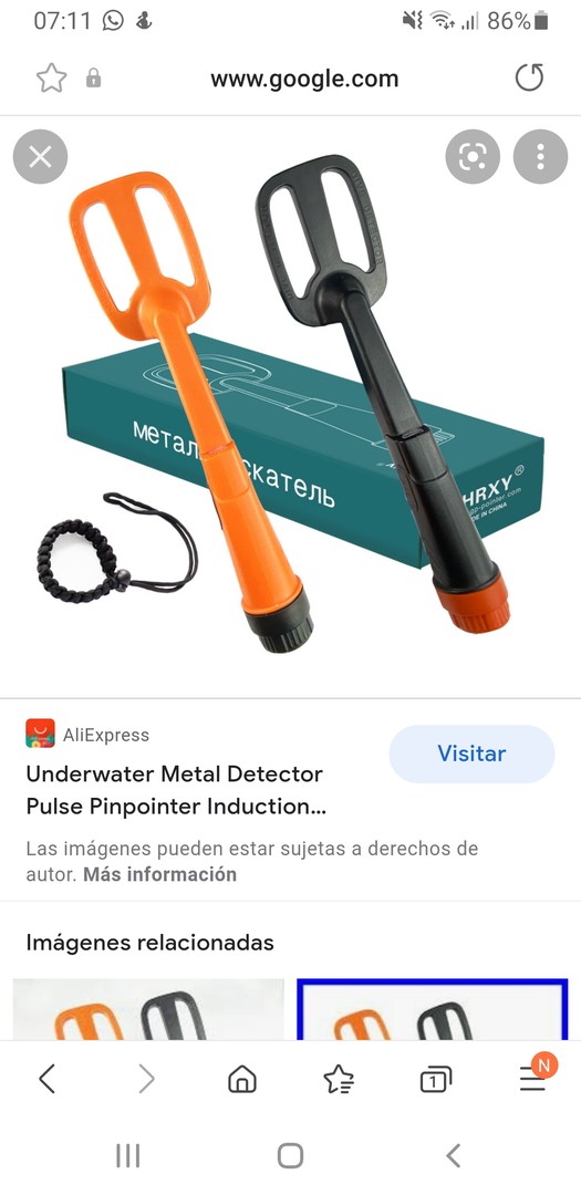 deportes - Detector de metales portatil de mano, sumergible hasta 60 metros de profundidad