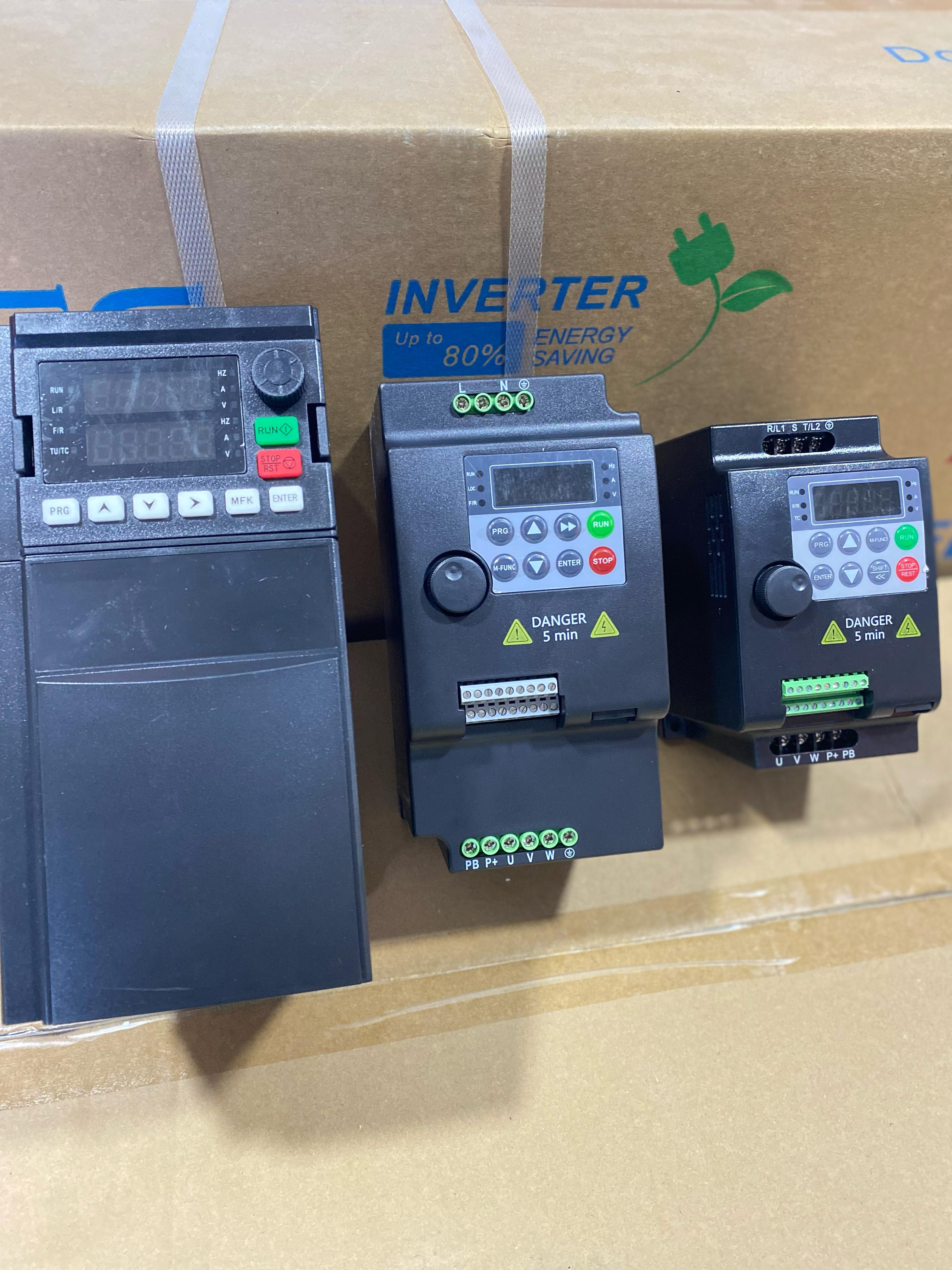 plantas e inversores - variadores de 3 HP, 5HP,7HP, Y 20 HP ( ENTRADA MONOFÁSICA Y SALIDA trifásica 220 0