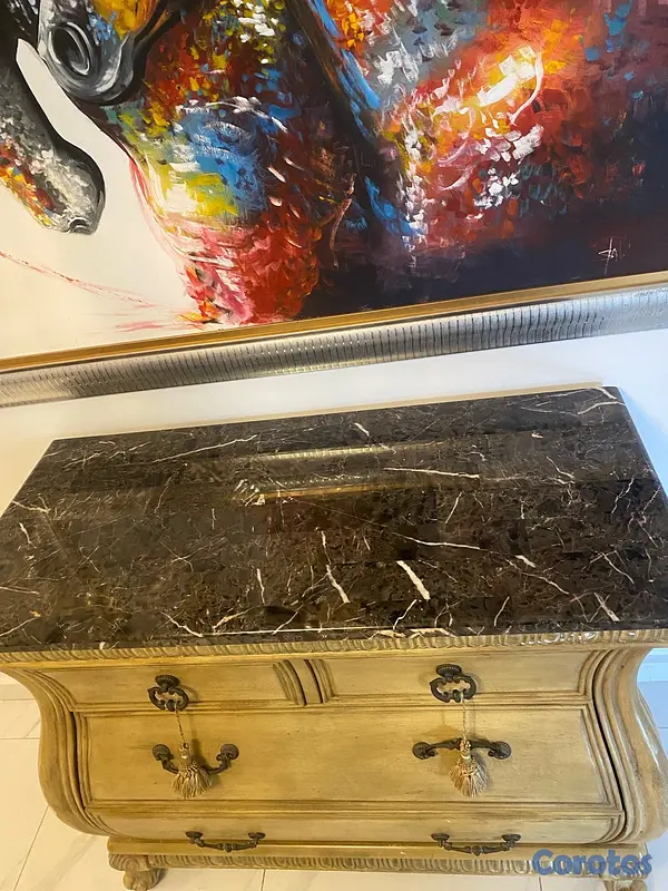 muebles y colchones - credenza de madera importada con tope en mármol 27mil  ligeramente negociable  3