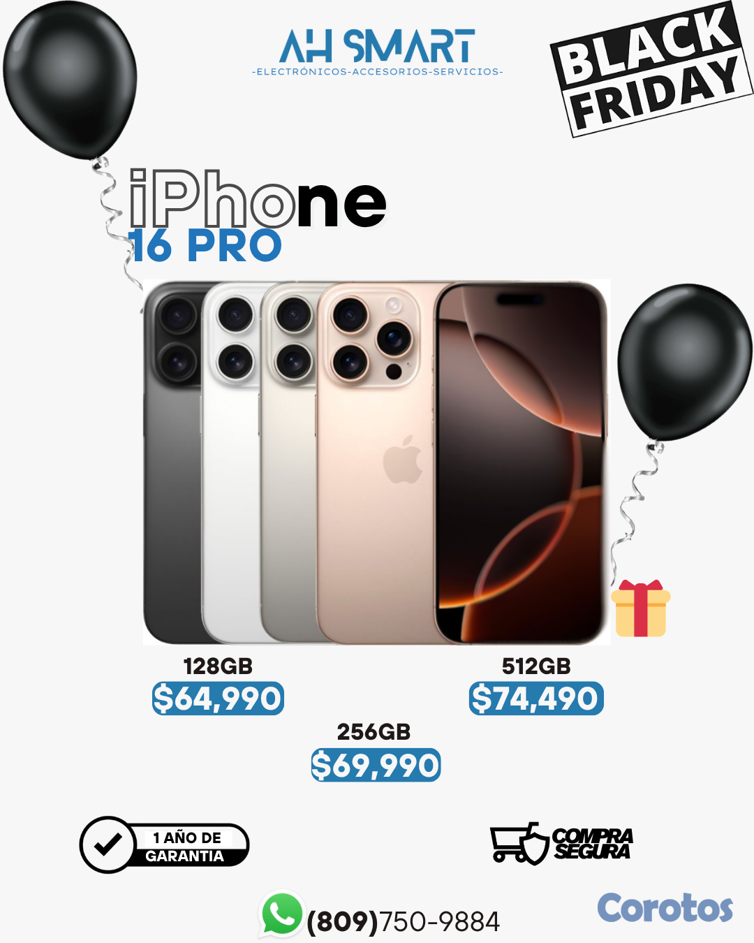 celulares y tabletas - iPhone 16 Pro / 16 Pro Max 256GB 512GB Sellados 1