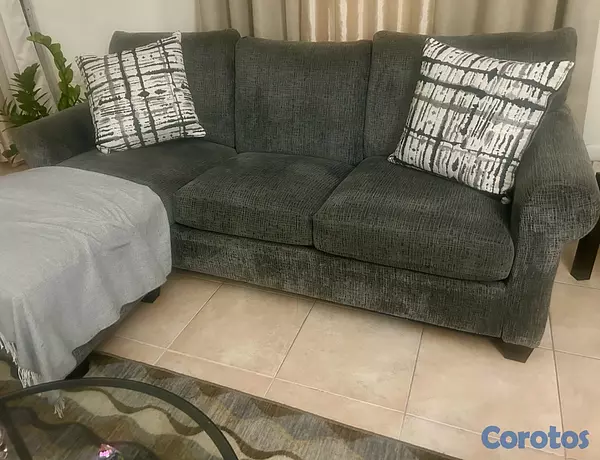 muebles y colchones - mueble en L para sala o recibidor  4