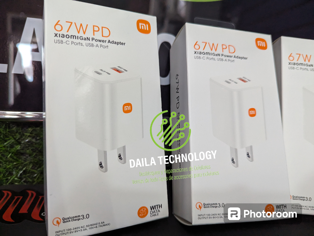 celulares y tabletas - Cargadores xiaomi 67W 2