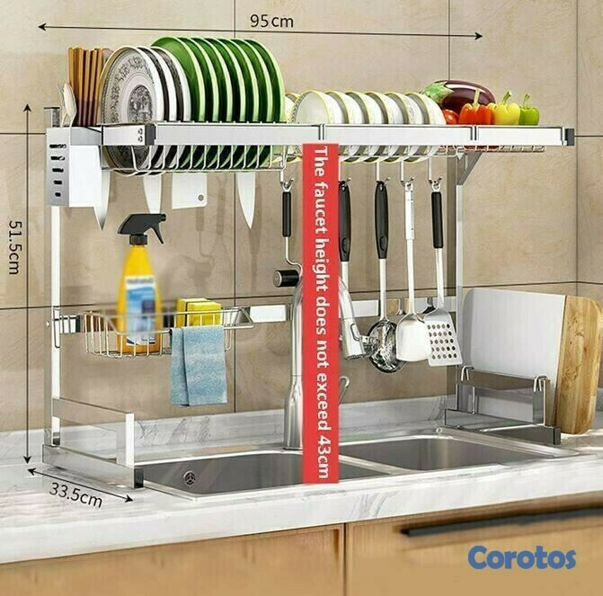 cocina - Escurridor de platos de 2 niveles 4