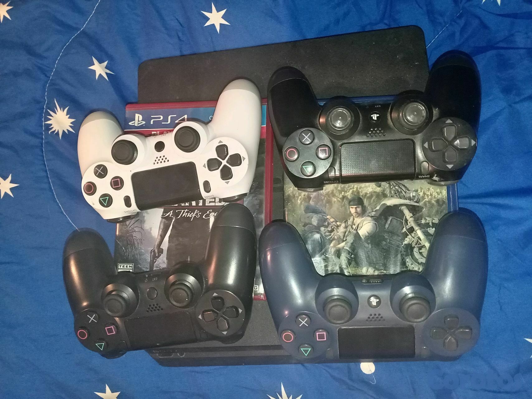 consolas y videojuegos - Ps4 slim 4 controles y 7 juegos  5