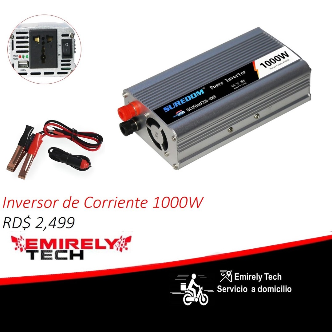 equipos profesionales - Inversor inversol de corriente portátil cargador de carro power inverter 1000w