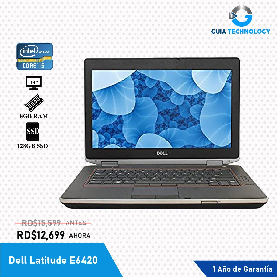 computadoras y laptops - Laptop Dell Latitude E6520 Core i7-2720QM @2.20 128GB SSD 8GB