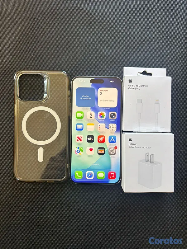 celulares y tabletas - iphone 15 pro max natural titanium 512 GB Desbloqu 2