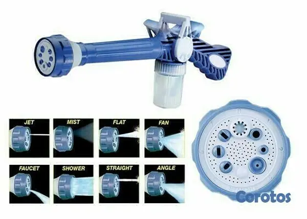 herramientas, jardines y exterior - Pistola para manguera de agua con 8 salidas HG-265  3