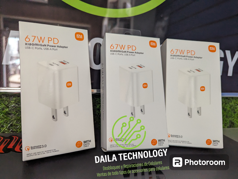 celulares y tabletas - Cargadores xiaomi 67W 3