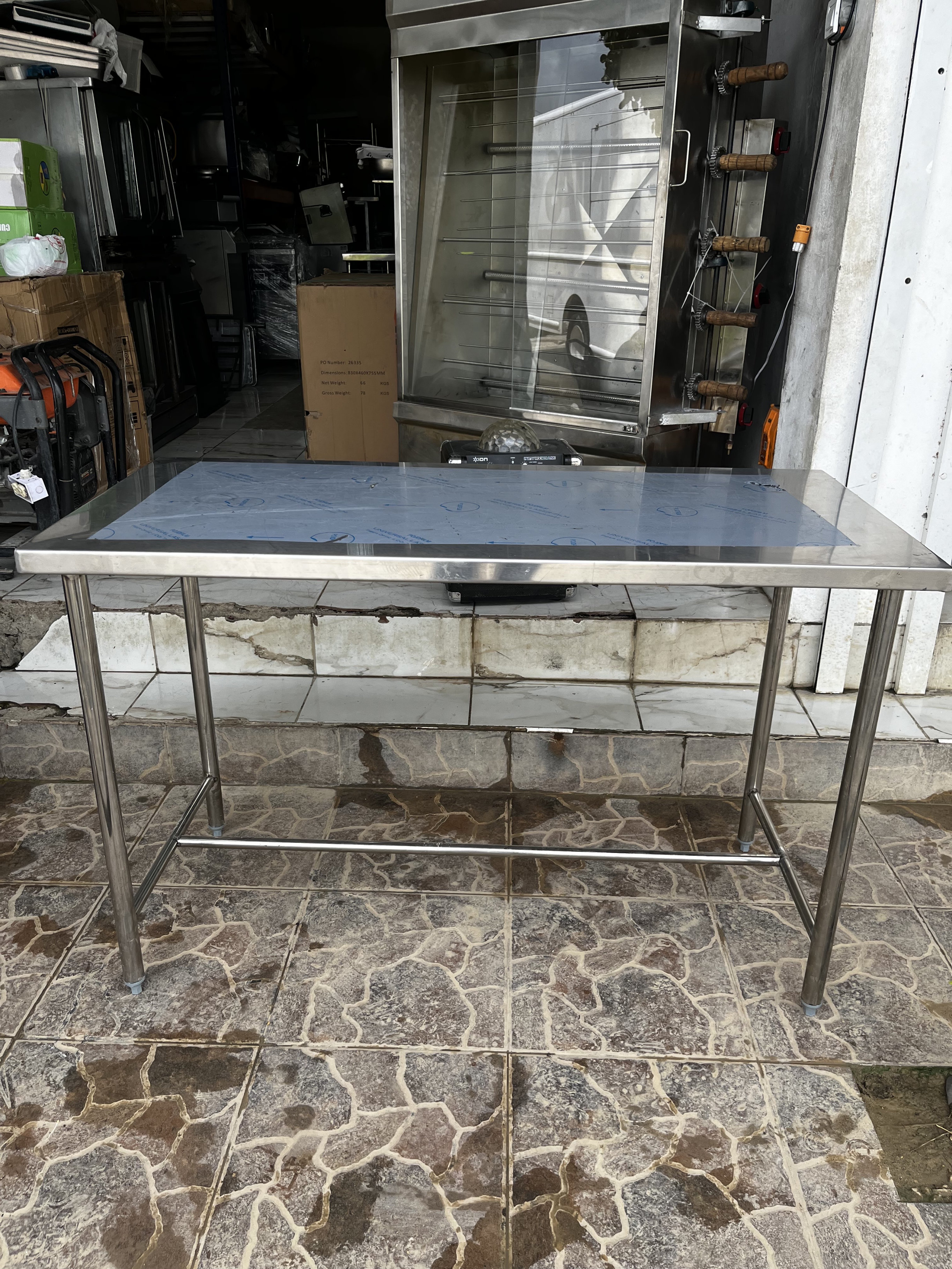 equipos profesionales - Mesa de trabajo en acero inoxidable calibre 16 (Robusto) 3