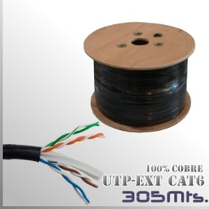 computadoras y laptops - Cable De Red Venlogic Cat 6 – Exteriores 1000 Pies (304.8 Mts)