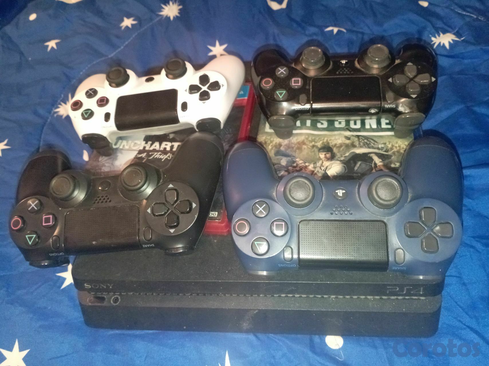 consolas y videojuegos - Ps4 slim 4 controles y 7 juegos  6