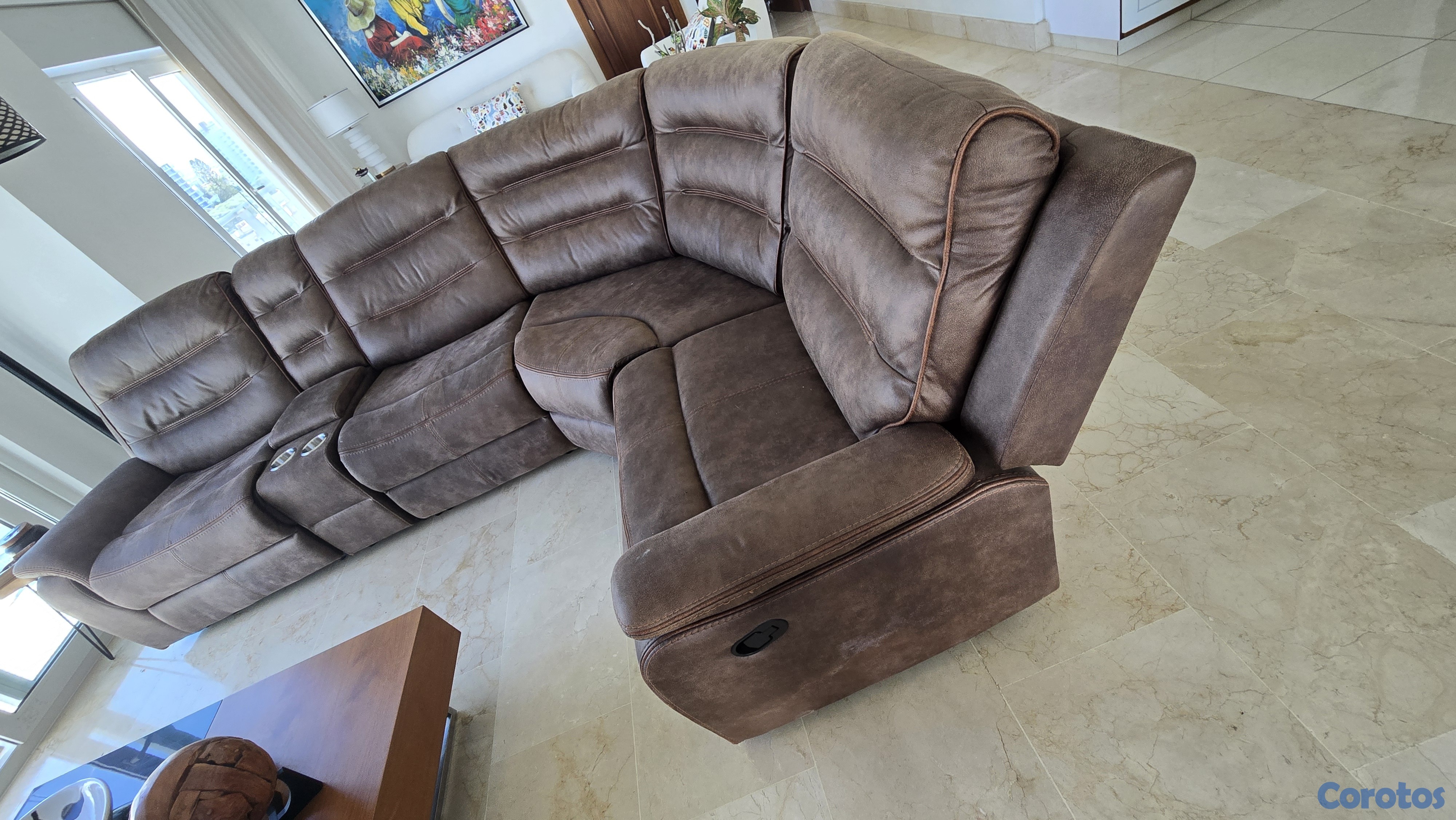 muebles y colchones - Juego sofa seccionado reclinables 5