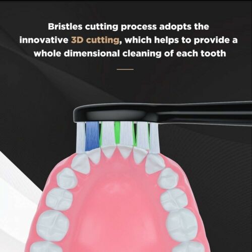 salud y belleza - Cepillo de dientes eléctrico ultrasónico P11 con 8 cabezales y estuche viaje 9