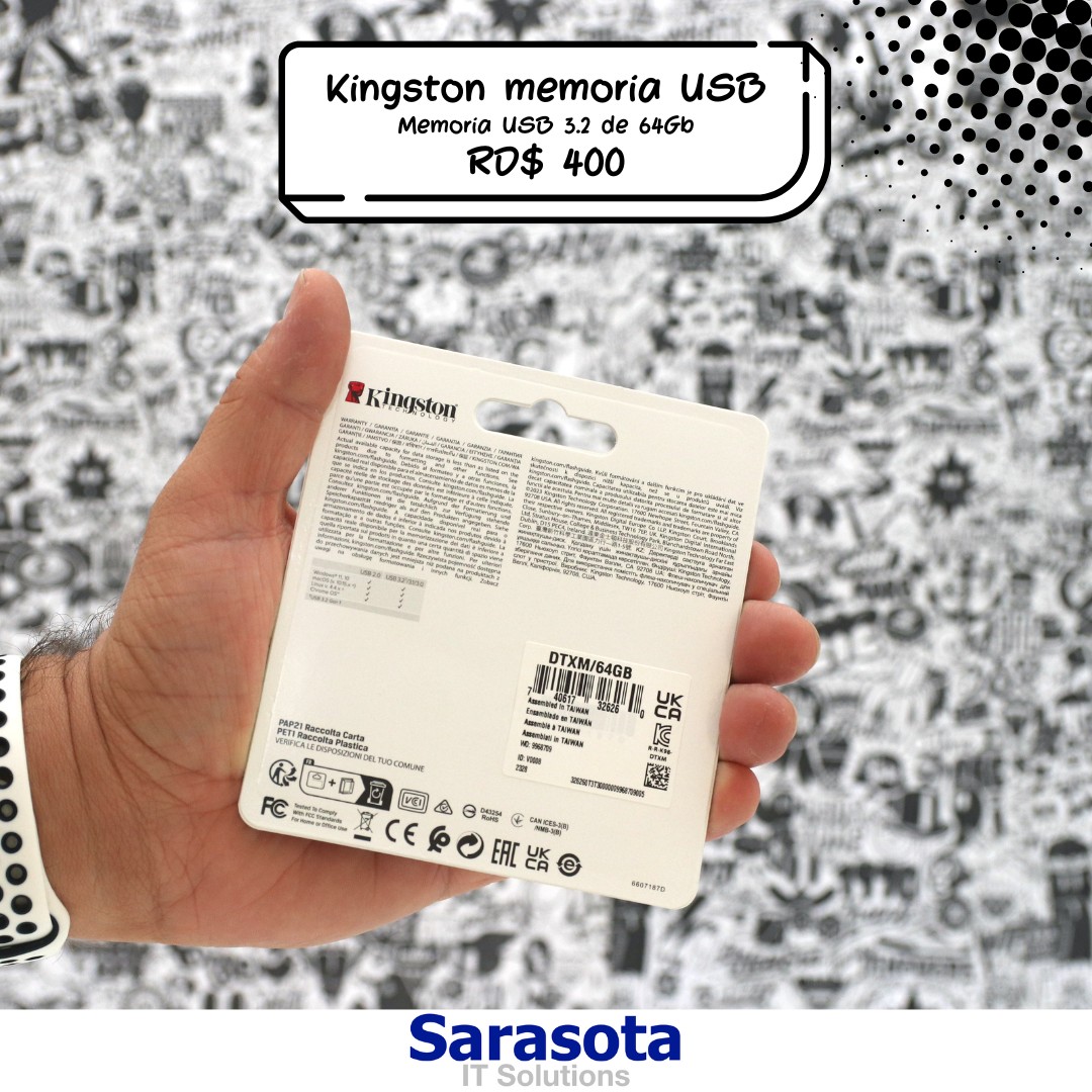 accesorios para electronica - Memoria Kingston USB Gen 3.2 de 64Gb 1