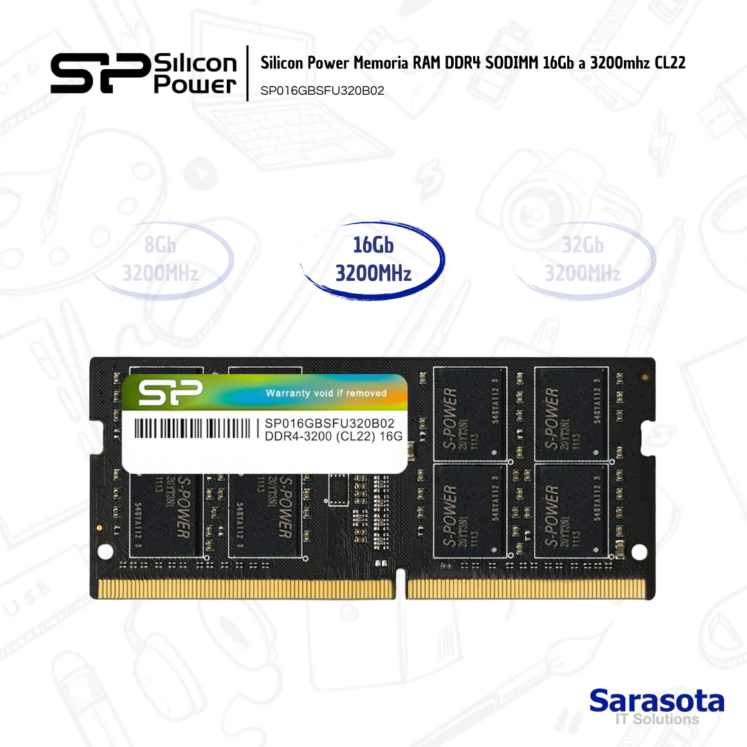 accesorios para electronica - Silicon Power Memoria RAM DDR4 16Gb a 3200mhz 0
