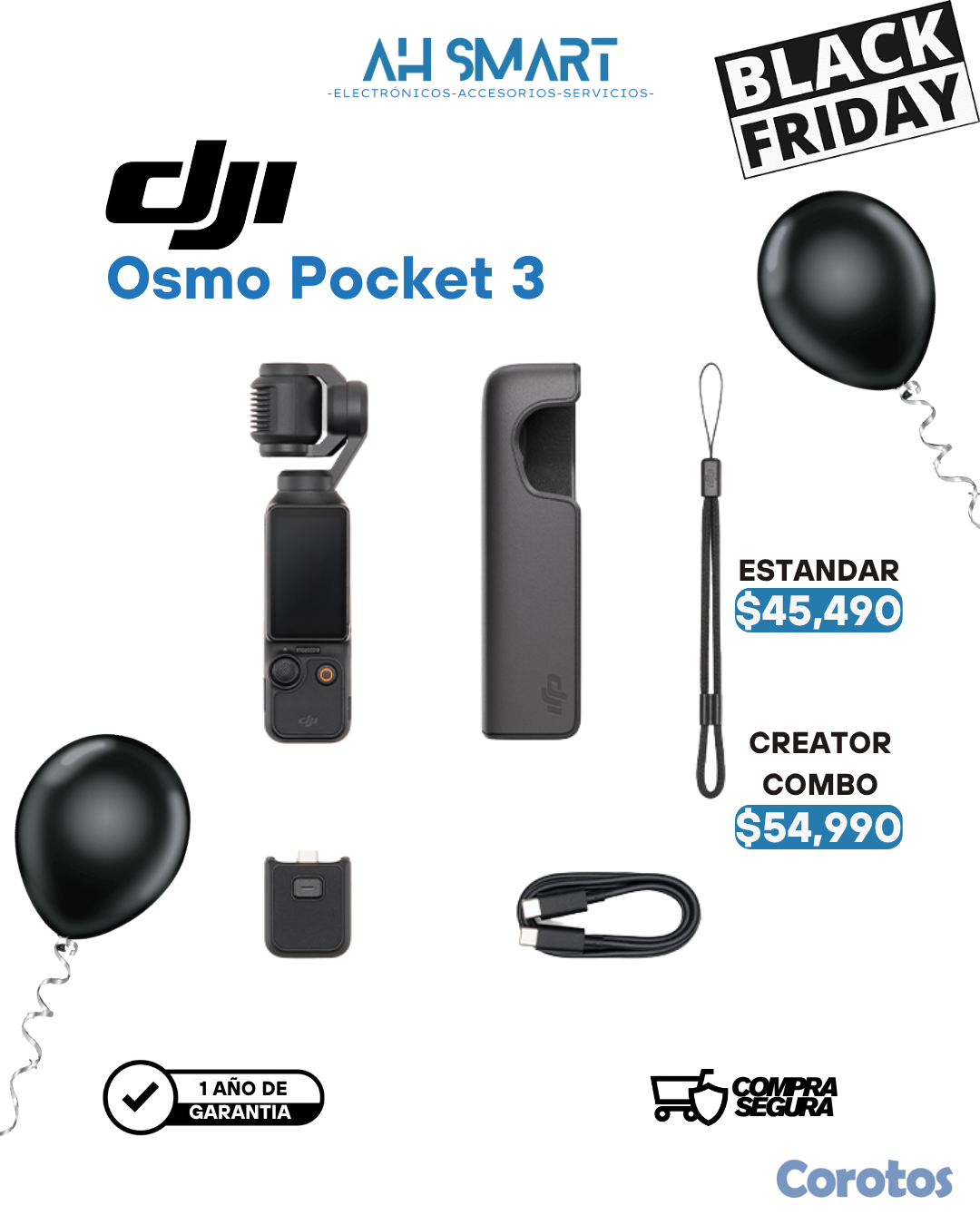 camaras y audio - DJI OSMO POCKET 3 STANDAR, CREATOR COMBO SELLADAS