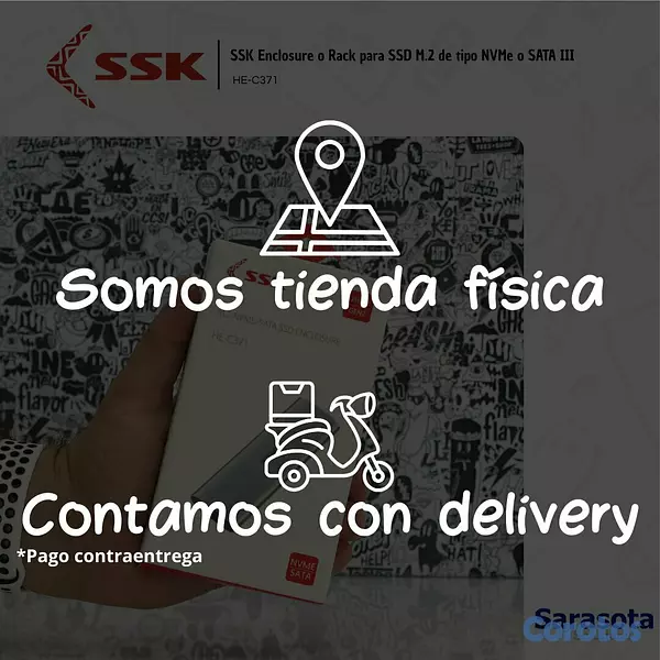 accesorios para electronica - SSK Enclosure NVMe y SATA HE-C371 3