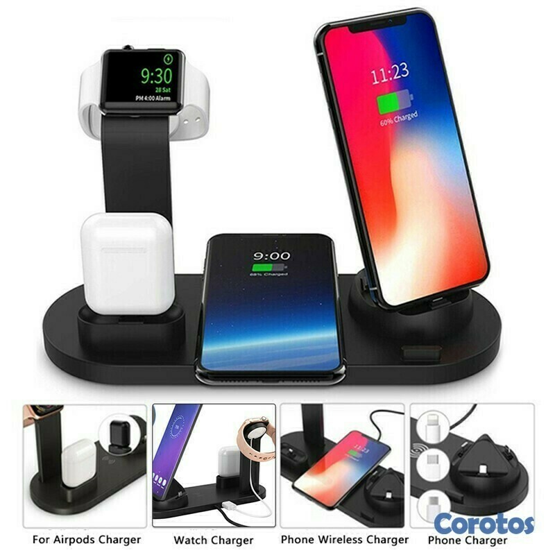 accesorios para electronica - Estación de carga multifuncional 3 en 1, carga tu reloj, audifonos y telefono 8