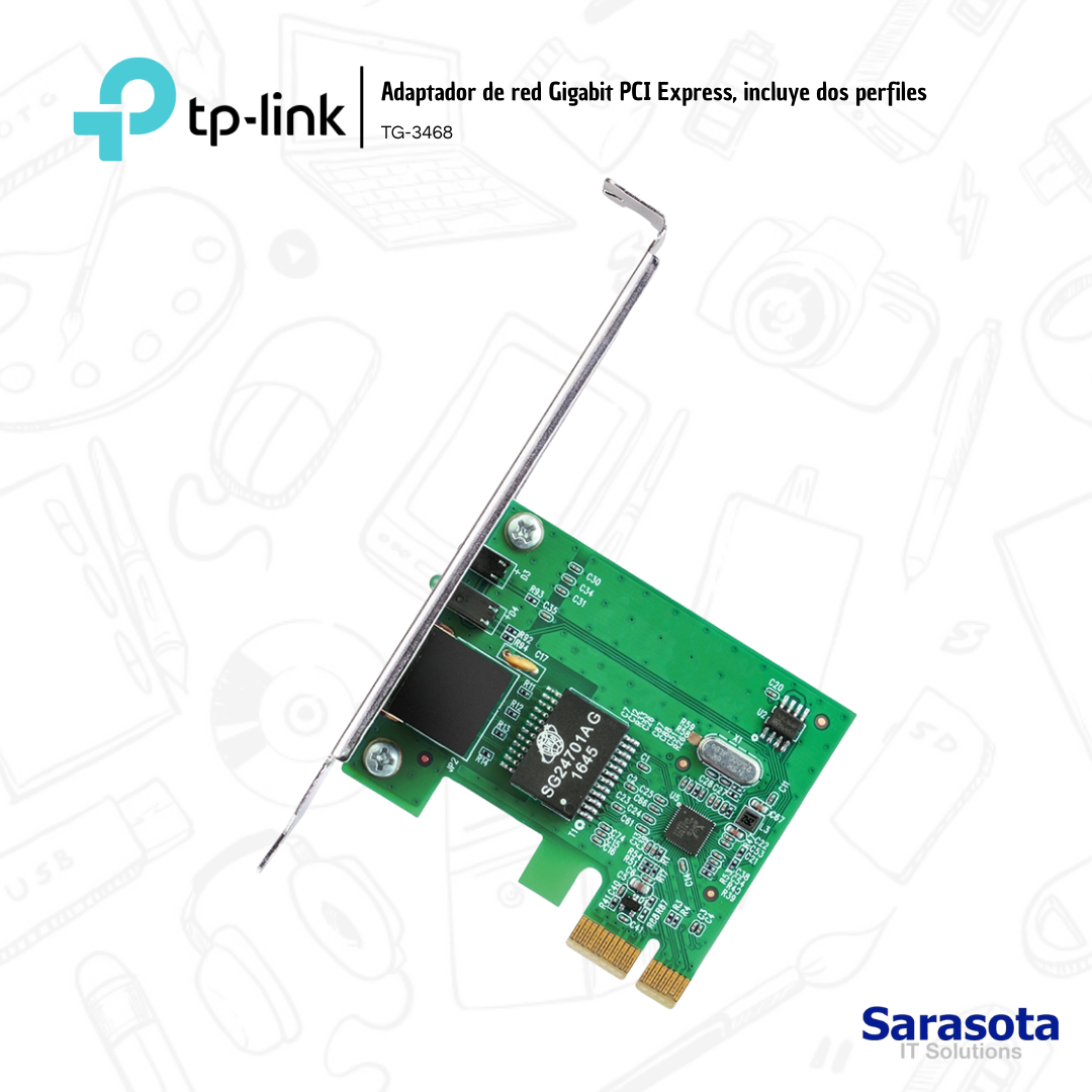 accesorios para electronica -  TP-Link Adaptador PCI express Gigabit TG-3468 PCI