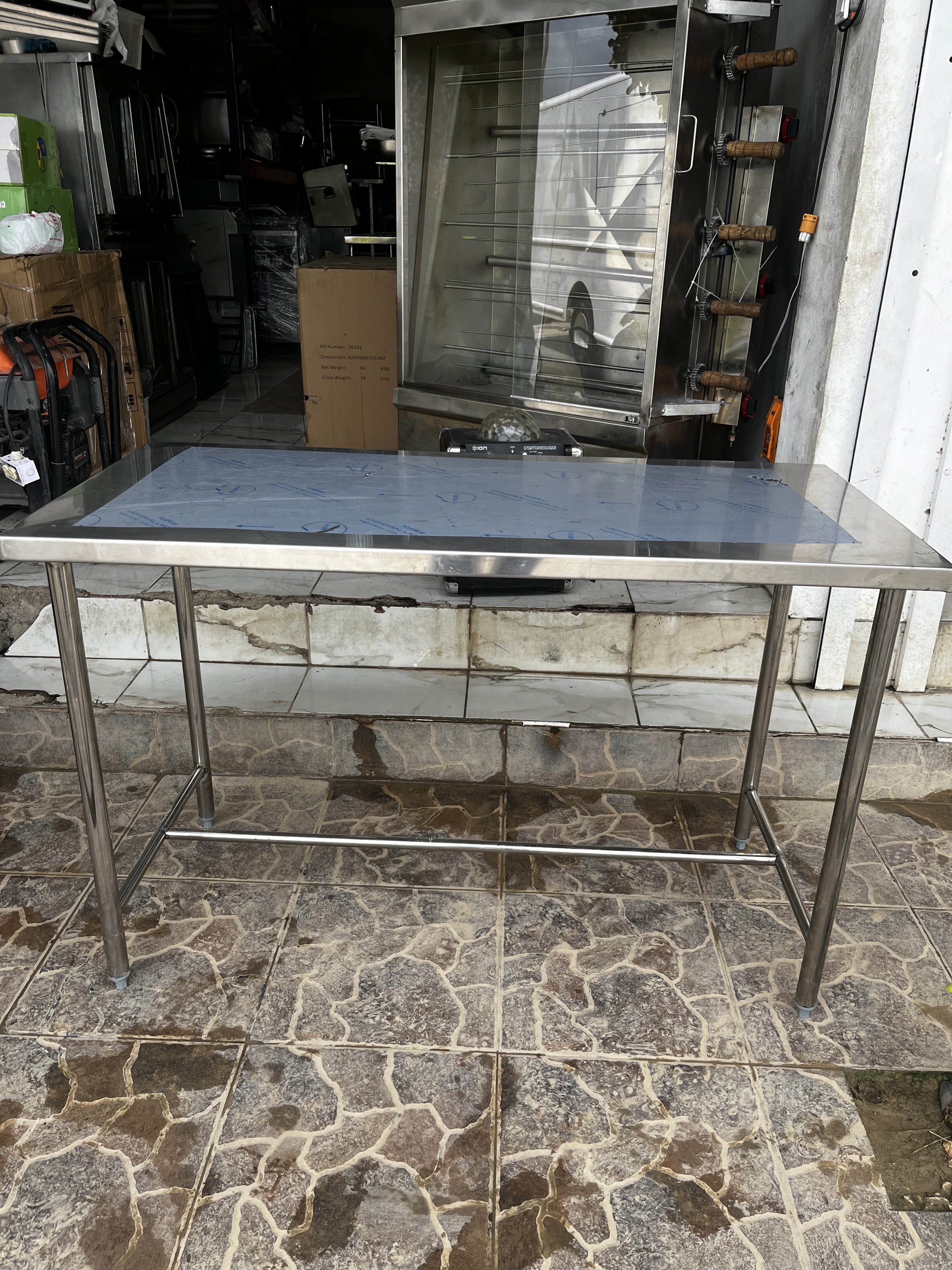 equipos profesionales - Mesa de trabajo en acero inoxidable calibre 16 (Robusto) 4