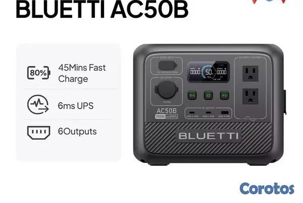 plantas e inversores -  Central eléctrica portátil BLUETTI AC50B |   700W 448Wh  2