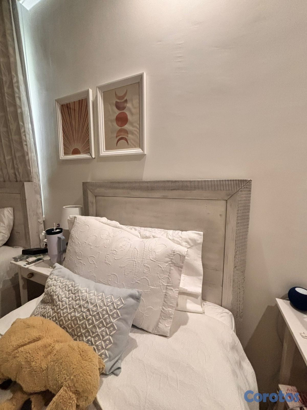 muebles y colchones - Hermosas camas Twin con base,  colchón y espaldar  7