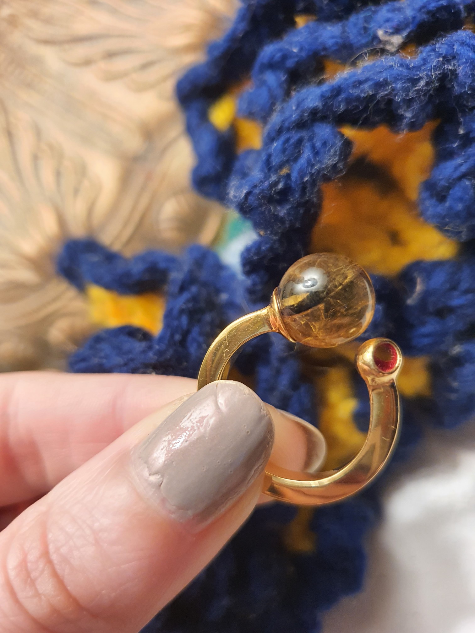 joyas, relojes y accesorios - Monica varela anillo teeny ambar
