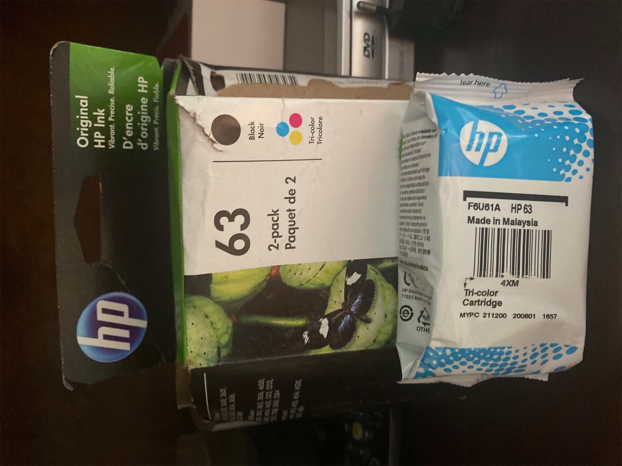 impresoras y scanners - Cartucho de Tinta Colores HP63