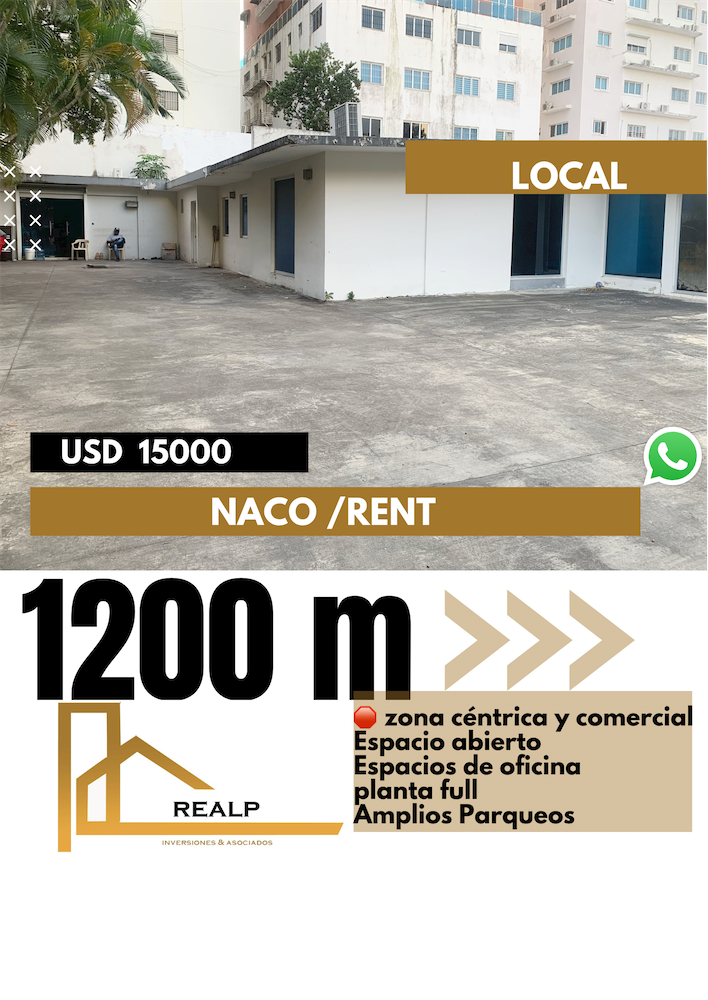 oficinas y locales comerciales - Local gran espacio Naco