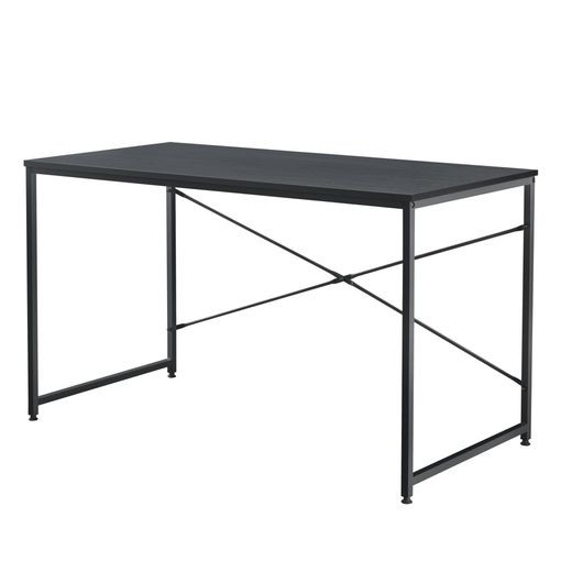 muebles y colchones - Mesa de escritorio, mesa, mesa de oficina, mesa con estantes, mesa negra 6
