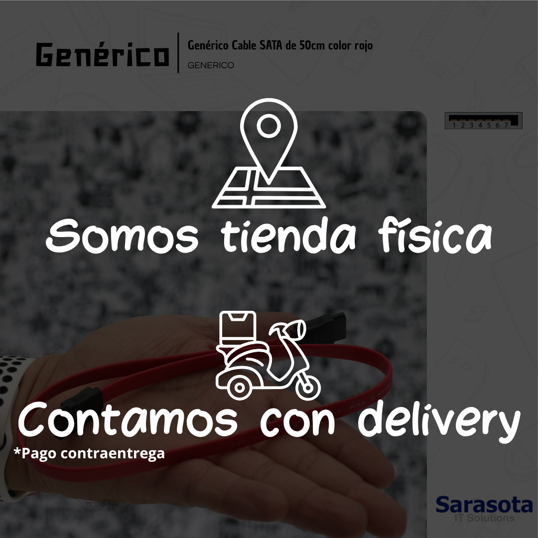 accesorios para electronica - Genérico Cable SATA de 50cm color rojo 3